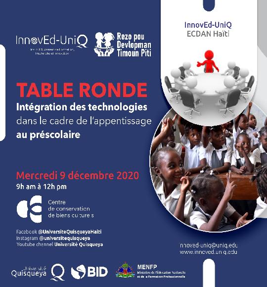 Table ronde : intégration des technologies dans le cadre de l'apprentissage au préscolaire