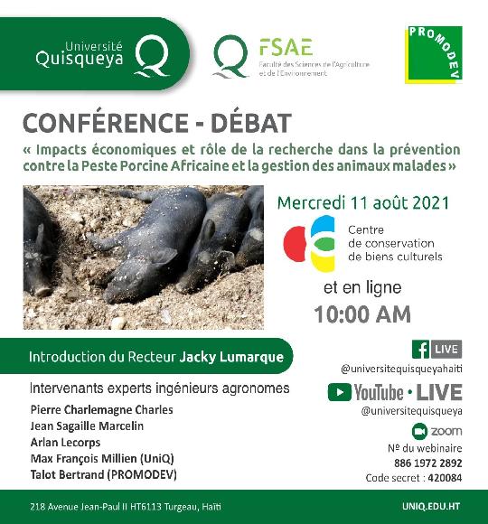 Conférence-débat sur la Peste Porcine Africaine