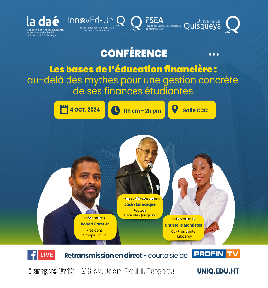 Conférence : Les bases de l'éducation financière, au-delà des mythes pour une gestion concrète de ses finances étudiantes